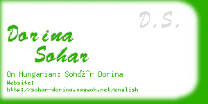 dorina sohar business card